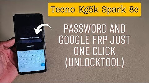Tecno Kg5k Password And Google Frp Unlock One Click | Tecno Spark 8c Hard Reset And Frp (UnlockTool)