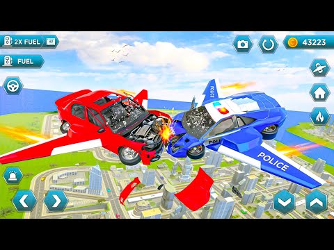 Flying Futuristic Bugatti