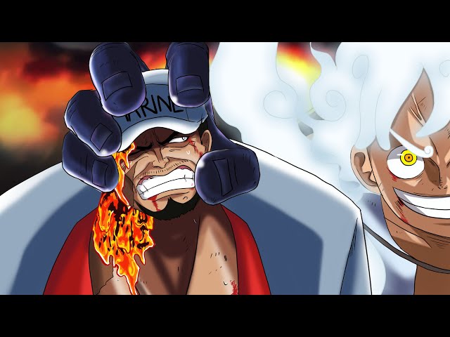 gear 5 luffy frowning vs akainu｜TikTok Search