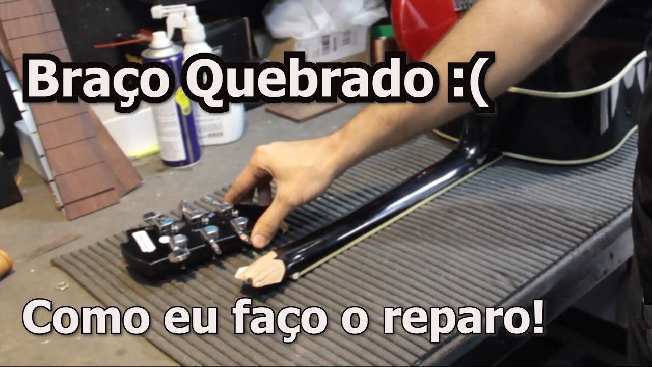 Violão com Braço Quebrado: Mostrando como eu faço o reparo- Brunelli Luthier