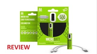 Battery MICROBATT AA Micro USB 1000mAh 2 cs Dapat di Cas Ulang