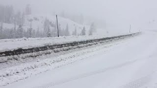 Raw Video: Interstate 80 Closed At Donner Summit