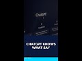 ChatGPT Knows What to Say #Shorts