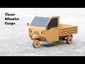 How To Make RC Three Wheeler Cargo || Mini Cargo Pickup