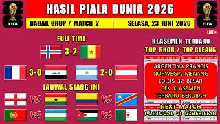 2026 World Cup Results - Norway vs Senegal - France vs Iraq - 2026 World Cup Standings