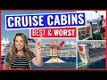 10 BEST &amp; WORST CRUISE SHIP CABINS - Cruise Cabin Tips You NEED to Know