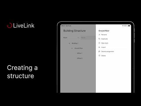 TRILUX LiveLink ONE – How To: Create a Building Structure