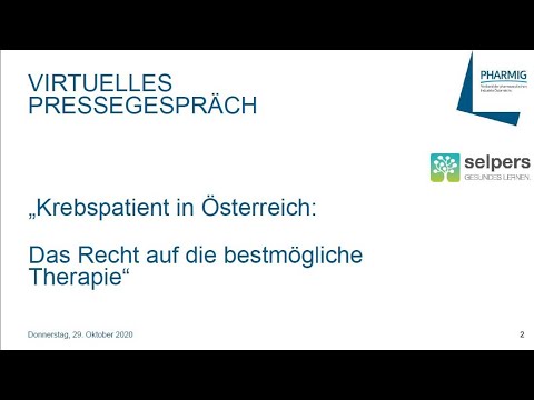 Aufzeichnung des Pressegesprächs: Krebspatient in Österreich - Recht auf die bestmögliche Therapie