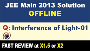 JEE Main 2013 Physics Solutions | Interference of Light 01
