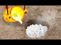 🔥 Experiment: Lava Vs Dry Ice Underground 🕳