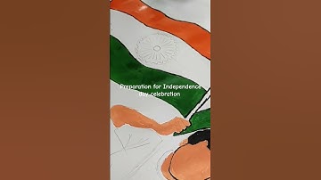 Preparation for Independence day celebration at KV Shahibaug, Ahmedabad