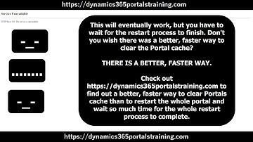 FREE Dynamics 365 Portals Clear Cache Training Video