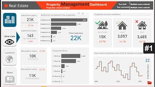 Power BI Dashboard for REAL Estate and Property Management | video tutorial #1