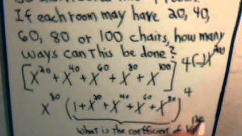 Combination Problem Solved Generating Function: Example 7 Part A