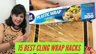 15 BEST CLING WRAP HACK| 15 BEST PLASTIC WRAP IN YOUR KITCHEN|KITCHEN TIPS & TRICKS WITH CLING WRAP