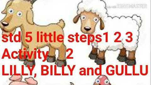 Little Steps 1 2 3 Std 5 English Lilly billy gullu | std 5 english Activity 2 Lilly Billy and Gullu