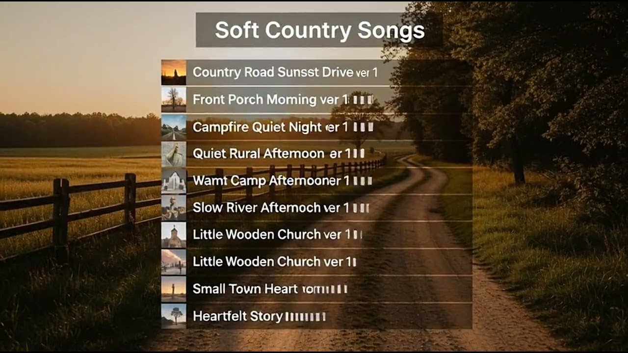 Peaceful Soft Country Music for Background Listening 🎧🌄