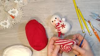 Как связать шапку (колпак) для снеговика или игрушки спицами.