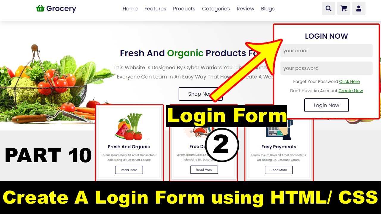 How to Create a Responsive Login Form Using HTML & CSS | How To Create ...