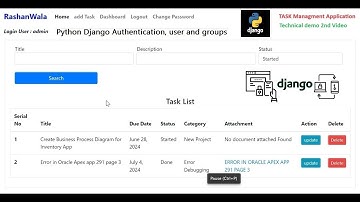 Easy Accounting | Task Managment System | Python Django | 2st video Technical demo , Django Auth