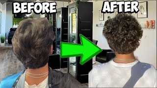 Going From Straight To Curly Hair| Getting Mom’s Reaction