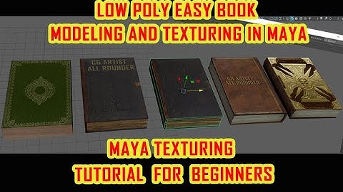 maya texturing tutorial for beginners|Low poly easy book modeling and texturing in Maya | method 1