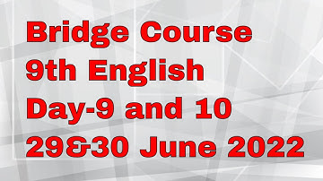 9th English Bridge Course Day-9&10