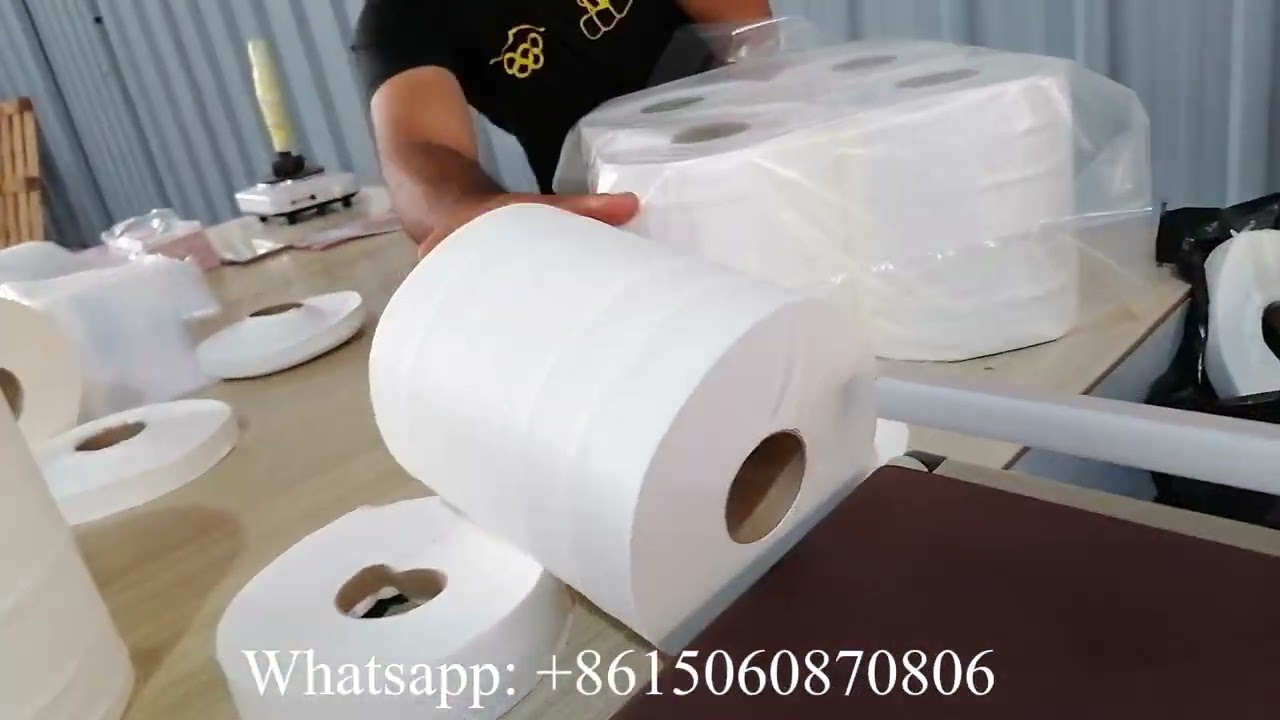 Semi automatic maxi roll tissue paper making machine jumbo roll kitchen towel paper production line