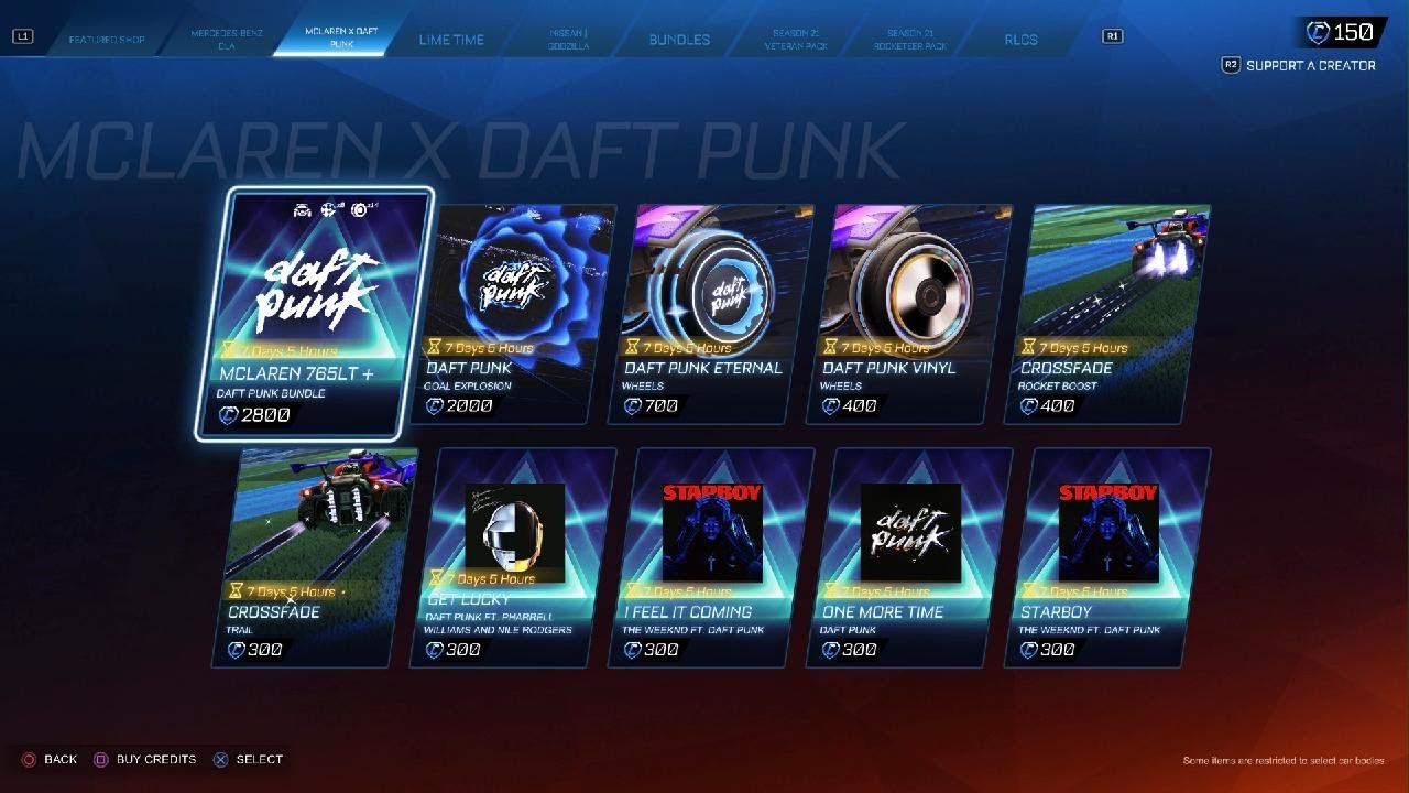 MCLAREN & DAFT PUNK are back again in Rocket League Item Shop