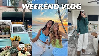 WEEKEND VLOG | yacht, lazy saturday, church alone, second sunday on king, taylor/travis reaction