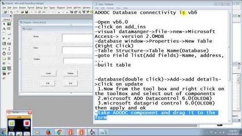 ADODC database connetion in vb6 with ms access (ADD,EDIT,DELETE )