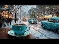 Vintage Winter Jazz ❄️ Cozy Snowy Night | Old-Fashioned Jazz for Cold Evenings