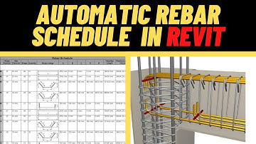 Rebar Schedule in Revit - Automatic and Manual