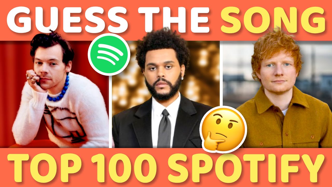 GUESS THE TOP 100 MOST STREAMED SPOTIFY SONGS 🎧 🤩 | Music Quiz