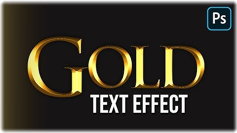 GOLD text effect Photoshop tutorial/ easy way