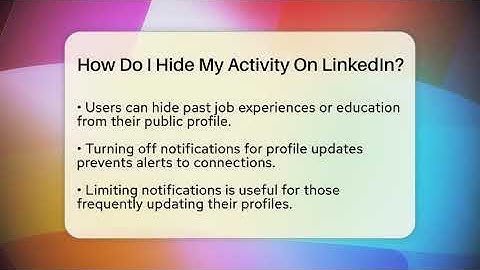 How Do I Hide My Activity On LinkedIn? - Everyday-Networking