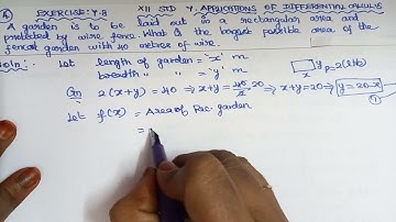 12th maths I Applications of Differential Calculus l Exercise:7.8(4)