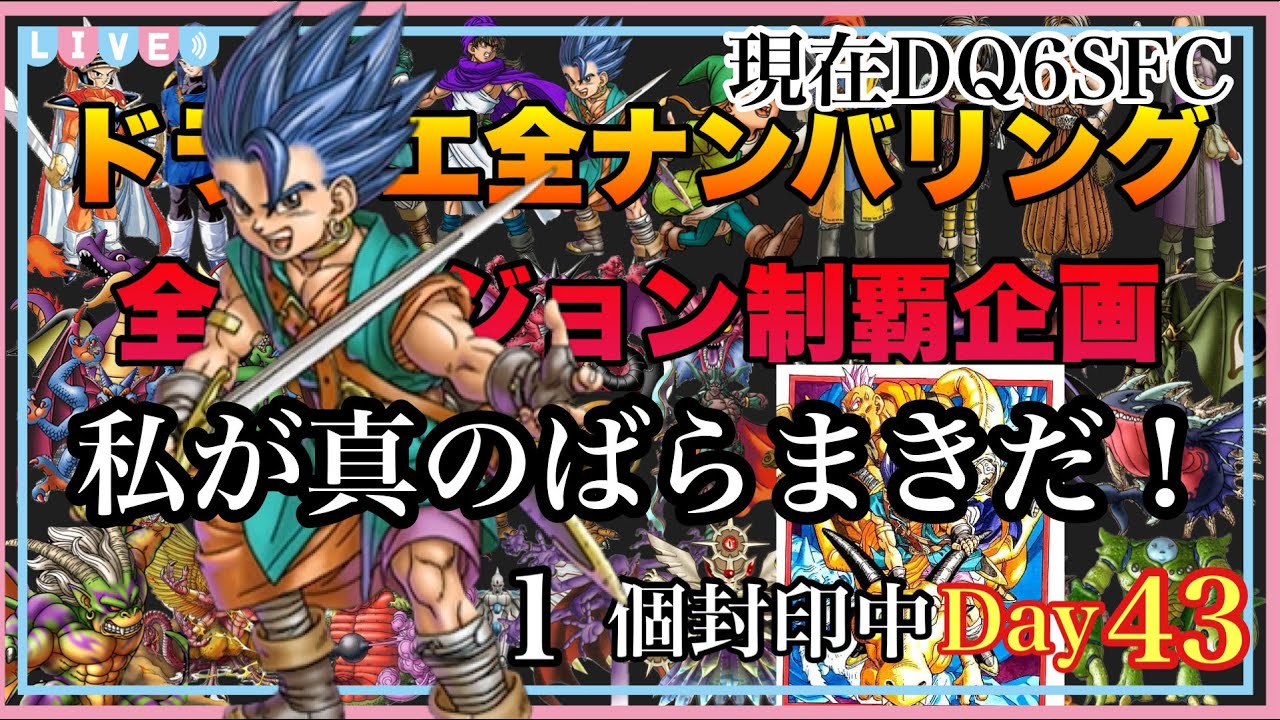 【ドラクエ全ナンバリング企画】真のちからを取り戻したばらまき！現在封印1個のドラクエ6SFC版ドラクエ1~11全バージョン企画43日目