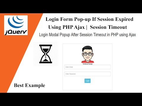 Login Form Pop-up If Session Expired using PHP Ajax | Session Timeout | Login Script | Best Example