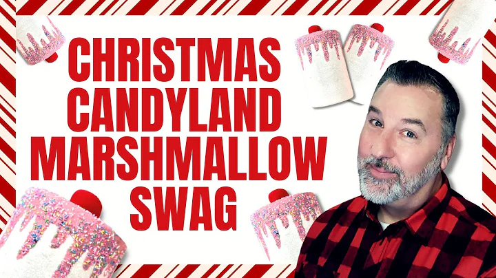 Christmas Candyland Marshmallow Swag Wreath - Wreath DIY - #christmaswreath