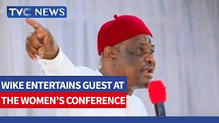 (SEE VIDEO) Wike Addresses Women In Lagos, Dances To "As E Dey Pain Dem, E Dey Sweet Us"