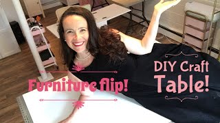 Diy Craft Table How To Repurpose An Old Dining Table