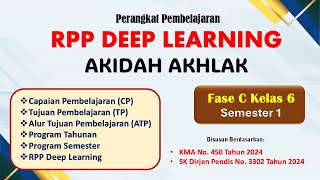 DEEP LEARNING RPP FOR MORAL CREED SUBJECT, GRADE 6 SEMESTER 1