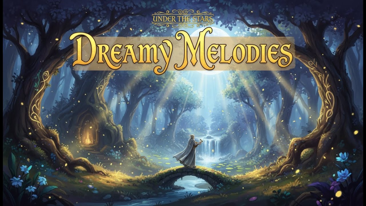 Elven Forest Ambience | Dreamy Melodies Under Starlit Canopy