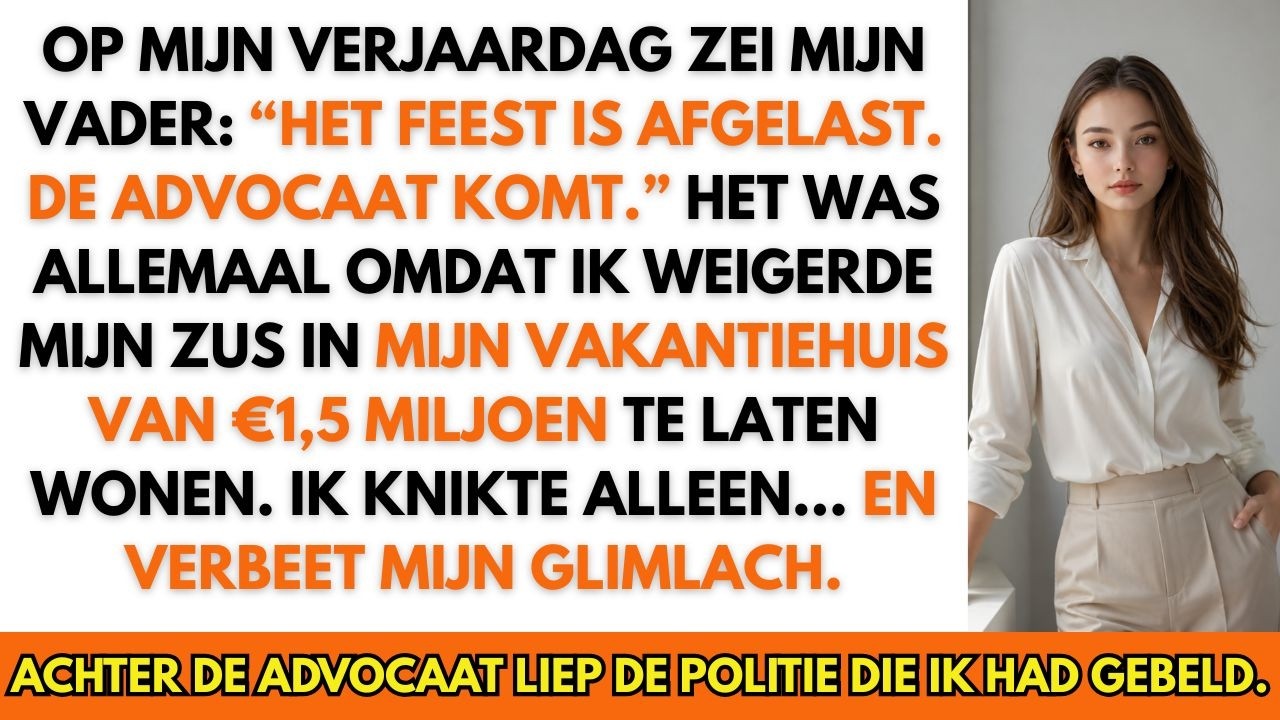 Op mijn dertigste verjaardag, in mijn eigen villa van €950.000 in Wassenaar, zei mijn jongere zus Laura met een glas champagne in haar hand: "Sandra, het gaat toch goed met je bedrijf? Ik kom hier...