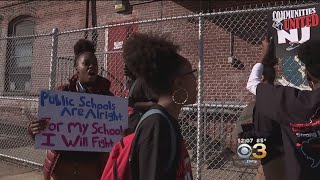 Students In Camden Protest Outside The City's Board Of Education Building