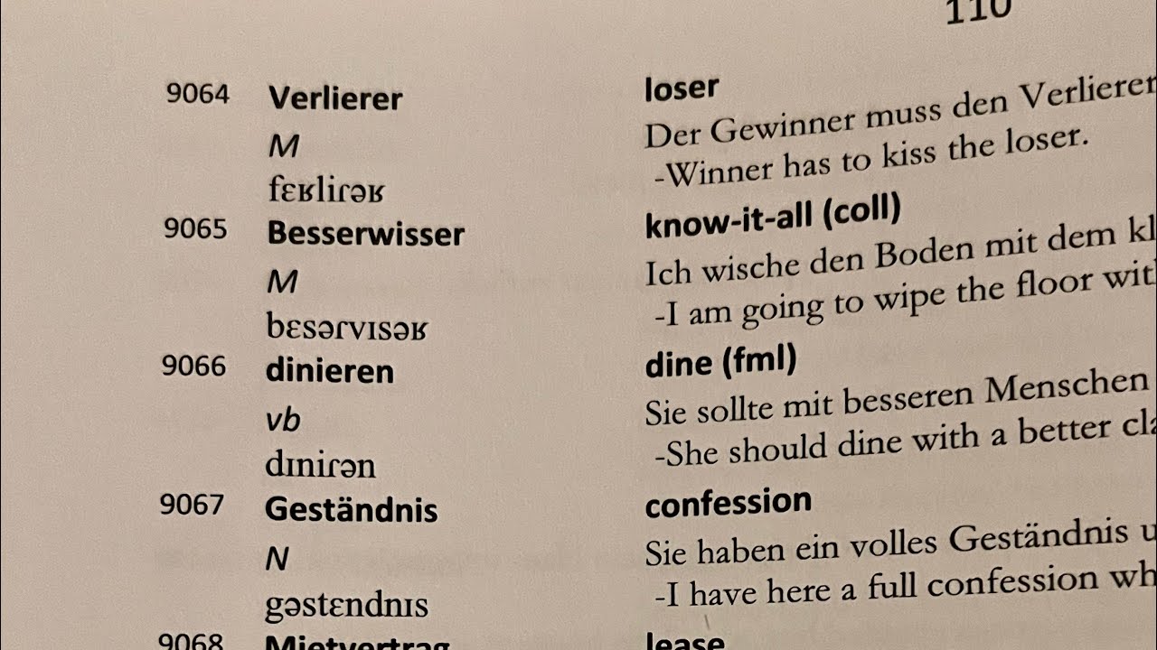 33 Commonly Used German Words | Master Vocabulary I #72 - YouTube