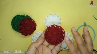 How to Make Hanky Round Flower Design DIY | Rumal Ko Chakra Banaune Tarika in Nepali Silai Bunai