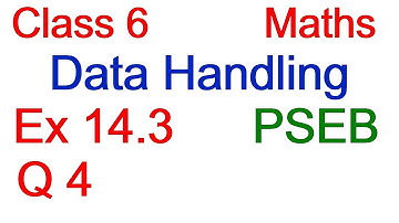 Q4 | Ex 14.3 | Class 6 | Data Handling | Chapter 14 | PSEB | Maths