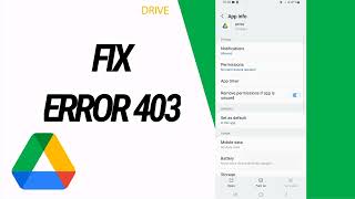 How To Fix And Solve Google Drive Error 403